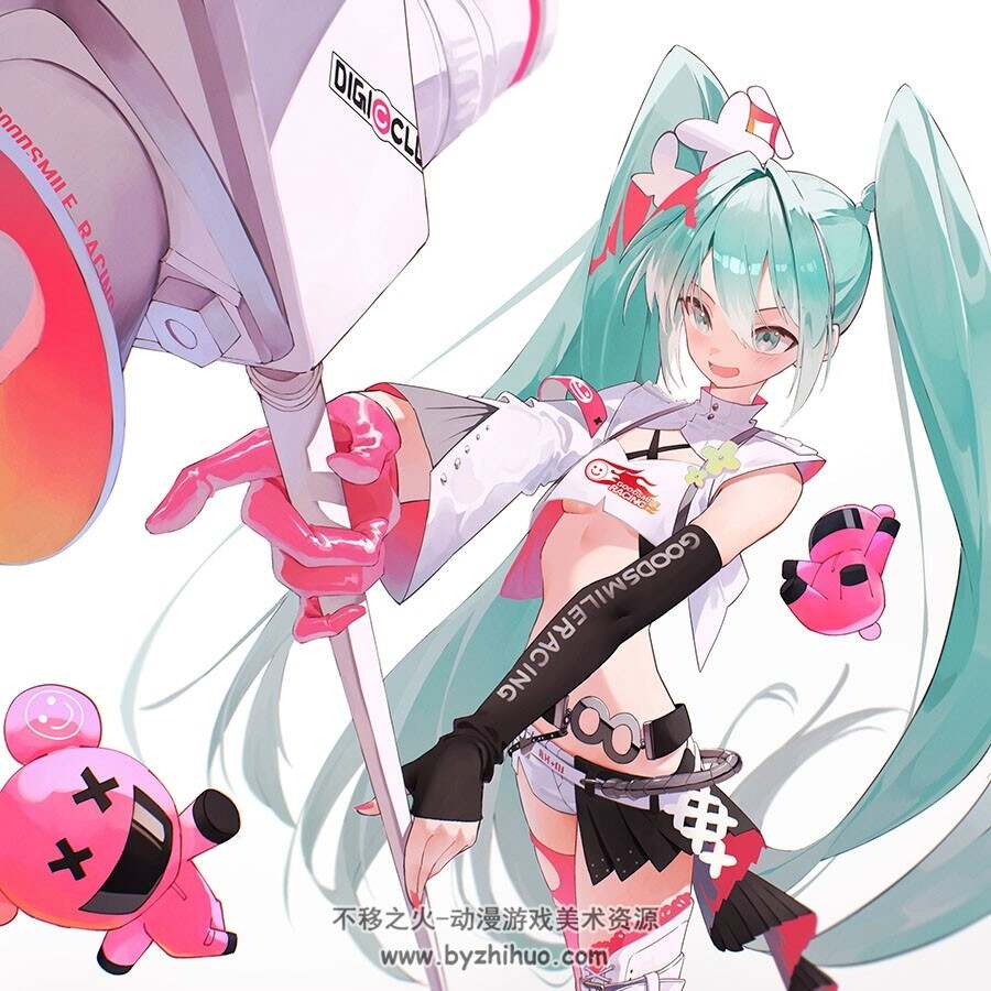赛车初音Racing Miku VOCALOID系列角色插画图包 百度网盘下载