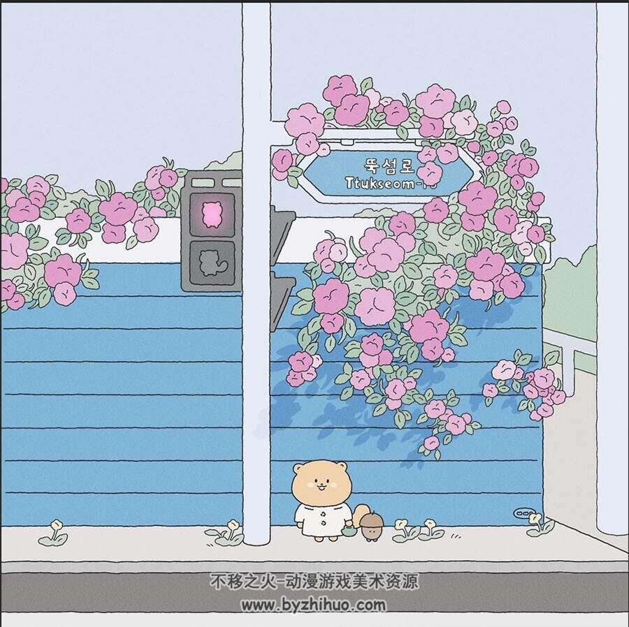 韩国插画师Seori 治愈系插画作品图包 百度网盘下载