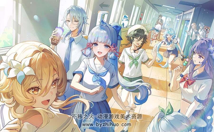 韩国画师Datsha 动漫人物插画作品图包 百度网盘下载