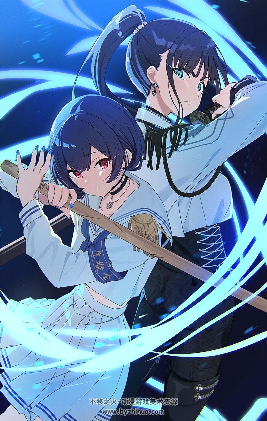 画师桐月レイカ 二次元动漫人物插画图包 百度网盘下载