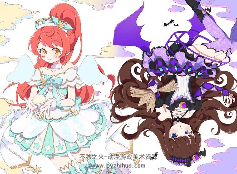 画师湯飲み口 可爱角色插画图包 百度网盘下载