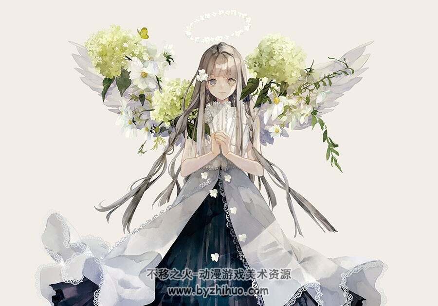 日本画师庭春樹 清新唯美插画作品图包 百度网盘下载