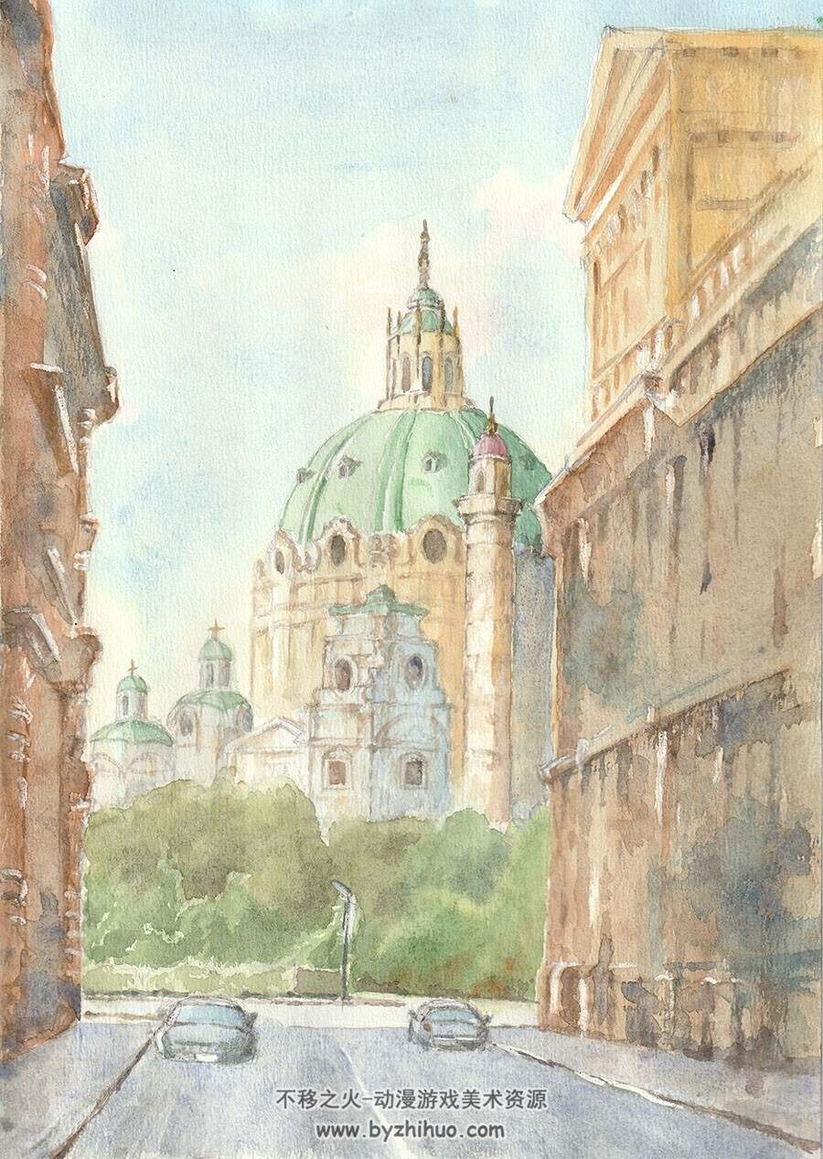 画师やパルペル 风景插画作品 百度网盘图包下载