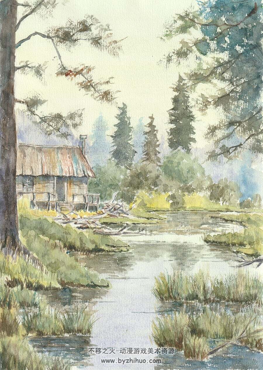 画师やパルペル 风景插画作品 百度网盘图包下载