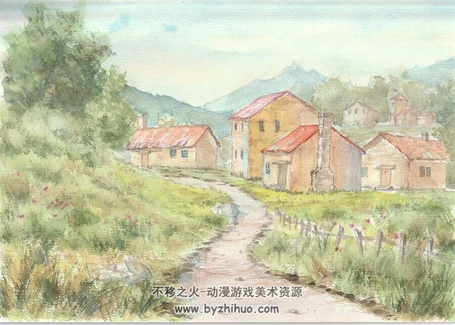 画师やパルペル 风景插画作品 百度网盘图包下载