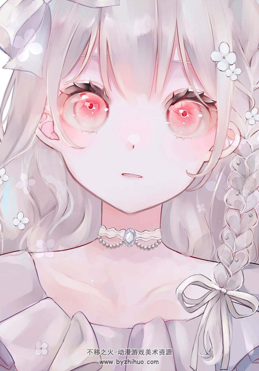 画师やﾋﾞ 二次元女孩插画作品壁纸图包 百度网盘下载