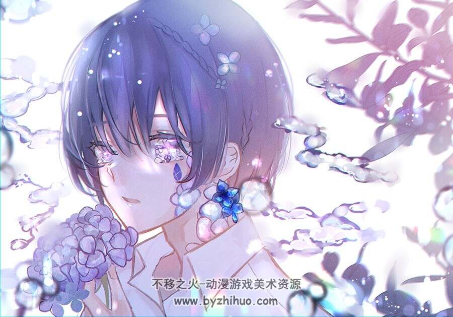 画师やﾋﾞ 二次元女孩插画作品壁纸图包 百度网盘下载