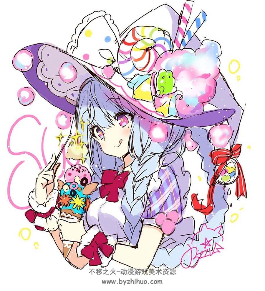 画师ビョルチ 二次元动漫角色插画图包 百度网盘下载