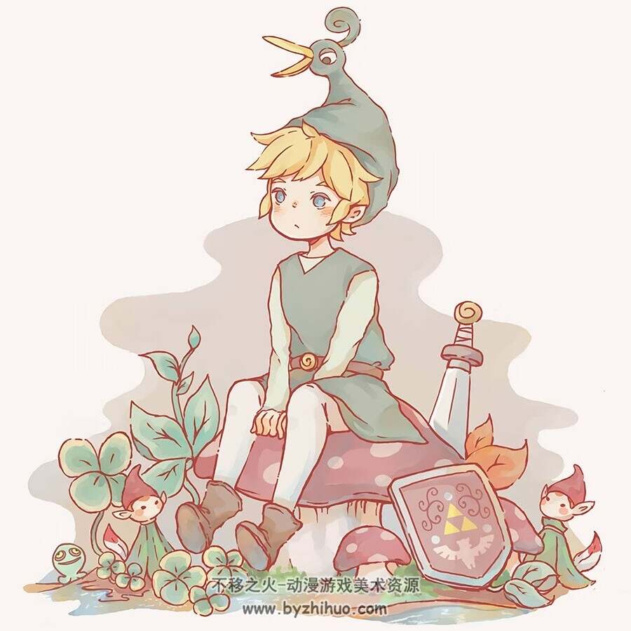 画师iva 治愈系插画作品图包 百度网盘下载