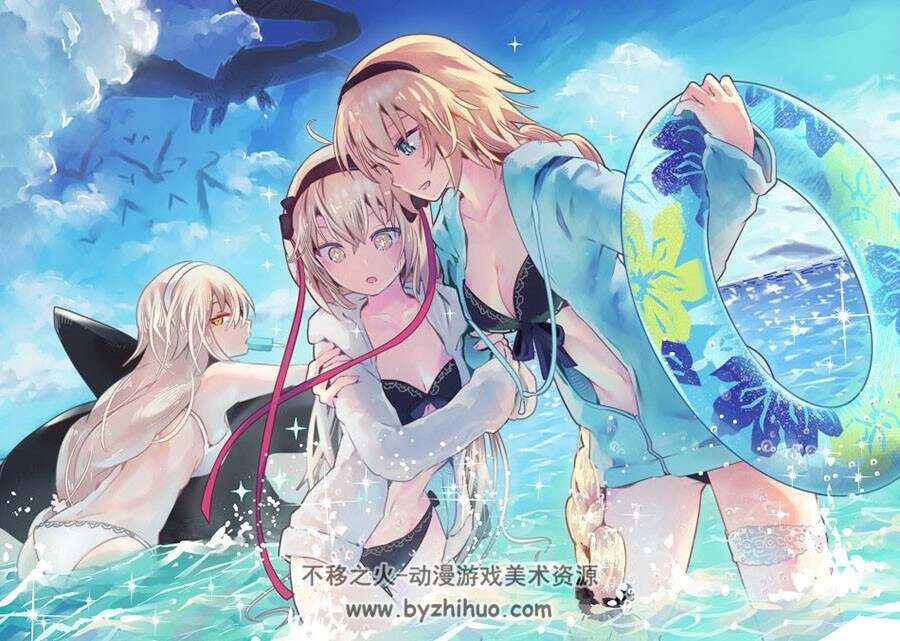 画师稲守竜砂 二次元角色同人壁纸插画图包 百度网盘下载