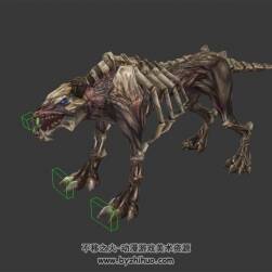 魔幻骷髏四足怪物 3D模型 有綁定