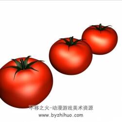 西红柿 tomato C4D模型分享