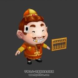 棋牌游戲經(jīng)典形象 歡樂斗地主3D模型 格式Max帶綁定百度云下載