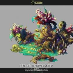 Q版卡通場景單體建筑物概念原畫參考集 359P