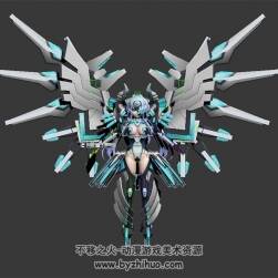 二次元 機(jī)甲戰(zhàn)斗少女 3D模型 有綁定和動(dòng)作