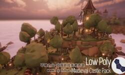 Low Poly Medieval Castle Pack VR / AR / low-poly 3d model 包含多種通用格式