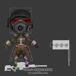 Q版游戲反派小兵3DMax模型帶綁定下載