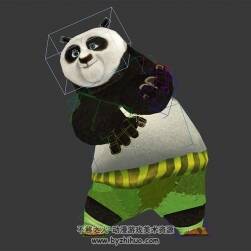 會(huì)打醉拳的熊貓人3DMax模型 帶綁定一套武打動(dòng)作下載