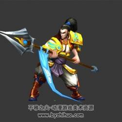 LOL 英雄聯(lián)盟 趙信 3D模型 有綁定和突刺動(dòng)作