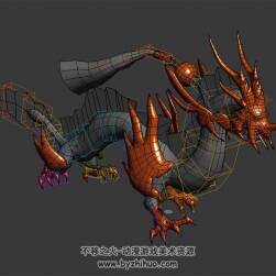 神龍 3D模型 有綁定和待機動作