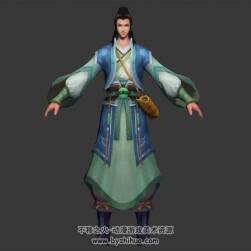 武俠古風(fēng)游戲青年男子3DMax模型下載