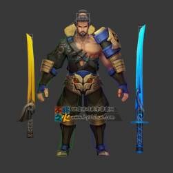 王者荣耀 宫本武藏[旧版本] 3D模型 带CS绑定
