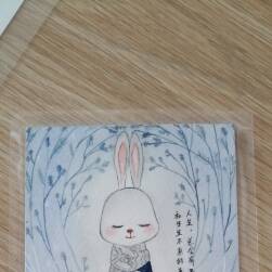 水彩插画兔子