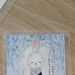 水彩插畫兔子