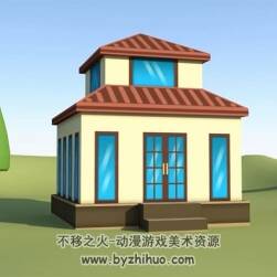 MAYA卡通小屋制作教學(xué) 地模與貼圖制作視頻教程 附源文件