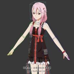 Inori 常服3DMax模型帶綁定下載
