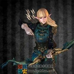 古装 精灵 女弓手模型