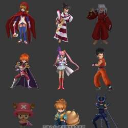 日式3D角色模型合集帶骨骼動作全套分享下載