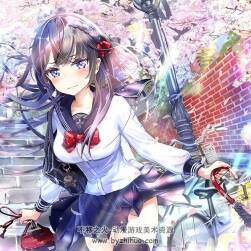 制服少女二次元插畫(huà)壁紙圖包 百度網(wǎng)盤(pán)下載