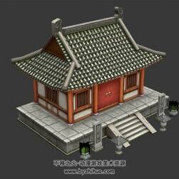 古代小屋 3D模型 四角面 百度网盘下载