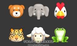 Adorable 3D Animal Set v1.0 可愛的卡通動物模型