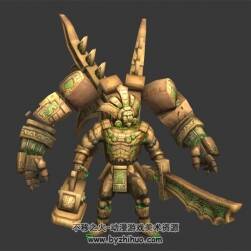 石雕巨人怪物 3D模型 有綁定和動(dòng)作