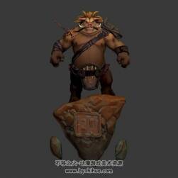 玄幻風(fēng)格游戲怪物野豬3DMax FBX模型下載