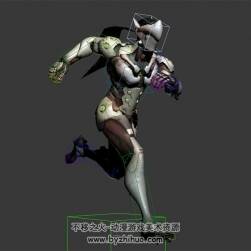 守望先鋒 源氏 3D模型 有綁定和奔跑動(dòng)作