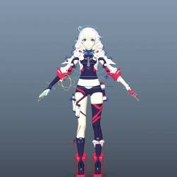 琪亞娜帶綁定的3DMaya模型含貼圖下載
