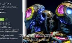 unity3d 機(jī)器人女孩 帶動(dòng)作模型 Droid Girl 2.1