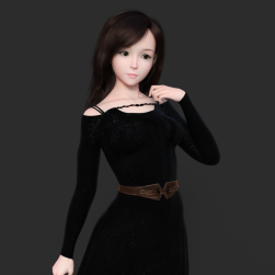现代短裙美女 3D模型 百度网盘下载