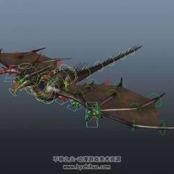 魔幻翼龍帶綁定3DMaya模型下載