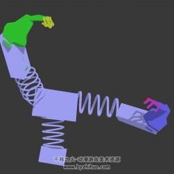 奇幻游戲彈簧人3DMax模型帶骨骼攻擊動作下載