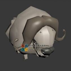 陆地生物 OBJ模型 四边面