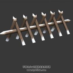 防御木柵欄 3D模型 四角面 百度網(wǎng)盤下載