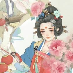 中国古风小清新少女插画鉴赏