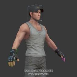 格斗現(xiàn)代服裝歐美男性人物3DMax fbx兩種格式模型分享