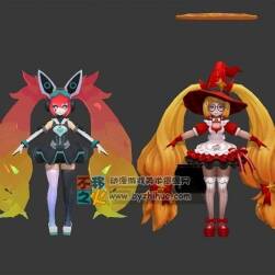 王者荣耀 安其拉 [心灵骇客][魔法小厨娘] 3D模型