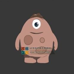 3D渲2D 卡通 可爱 独眼怪