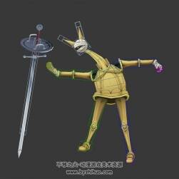 海賊王角色帶武器綁定詭異動(dòng)作3DMax模型下載